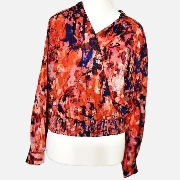 Soft Surroundings Tops - Soft Surroundings Rioja Crossover Wrap Red/Pink Blouse Size Small